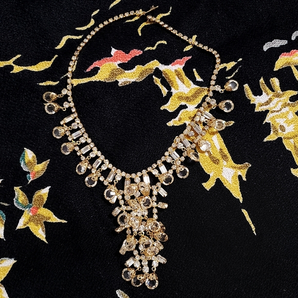 Juliana Waterfall Crystal Vintage Necklace - Picture 1 of 2